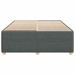 vidaXL Cadru de pat fără saltea, gri închis, 160x200 cm, textil