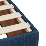 vidaXL Cadru de pat fără saltea, albastru, 160x200 cm, textil