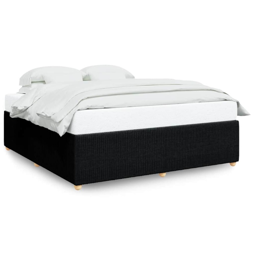 vidaXL Cadru de pat fără saltea, negru, 180x200 cm, textil