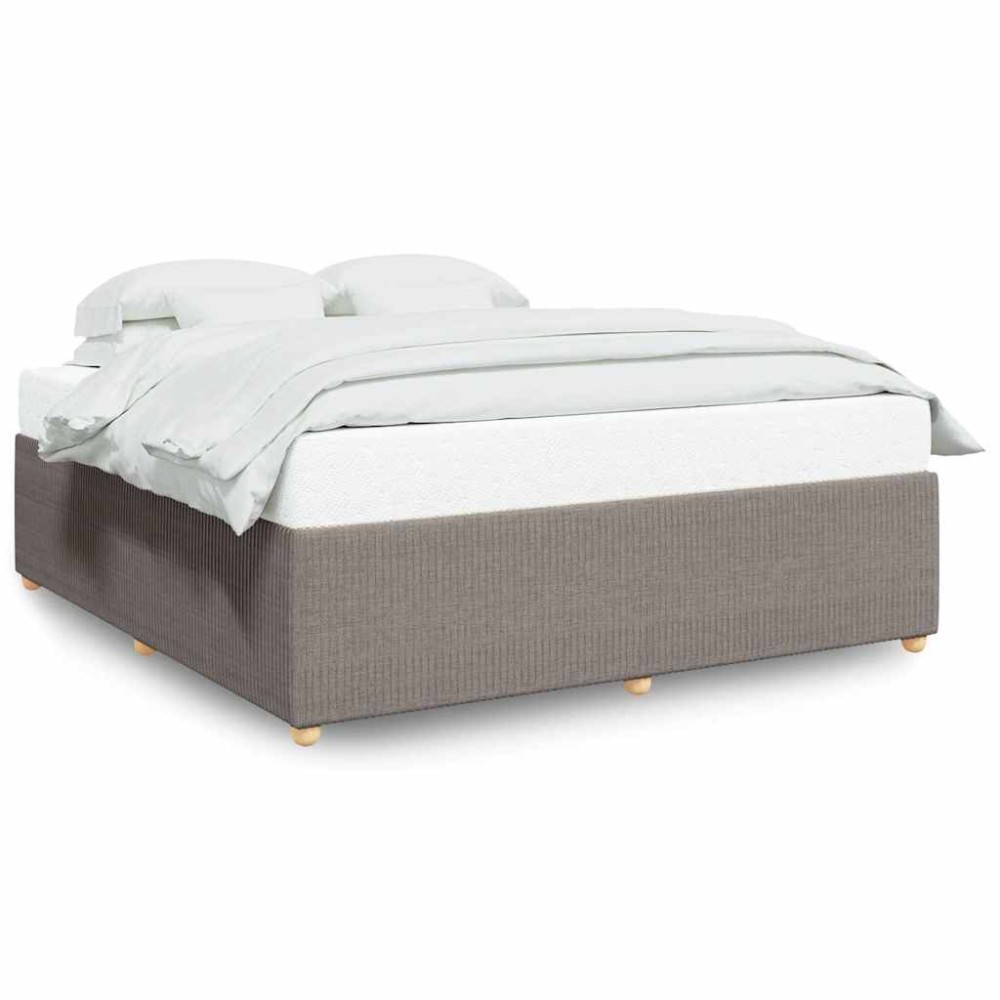 vidaXL Cadru de pat fără saltea, gri taupe, 180x200 cm, textil