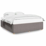vidaXL Cadru de pat fără saltea, gri taupe, 200x200 cm, textil vidaXL Cadru de pat fără saltea, gri taupe, 200x200 cm, textil