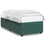 vidaXL Cadru de pat fără saltea, verde închis, 90x190 cm, catifea vidaXL Cadru de pat fără saltea, verde închis, 90x190 cm, catifea