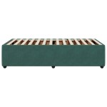vidaXL Cadru de pat fără saltea, verde închis, 90x190 cm, catifea vidaXL Cadru de pat fără saltea, verde închis, 90x190 cm, catifea