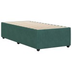 vidaXL Cadru de pat fără saltea, verde închis, 90x200 cm, catifea vidaXL Cadru de pat fără saltea, verde închis, 90x200 cm, catifea