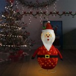 vidaXL Figurină Moș Crăciun decorativă, cu LED, 120 cm, țesătură lux vidaXL Figurină Moș Crăciun decorativă, cu LED, 120 cm, țesătură lux
