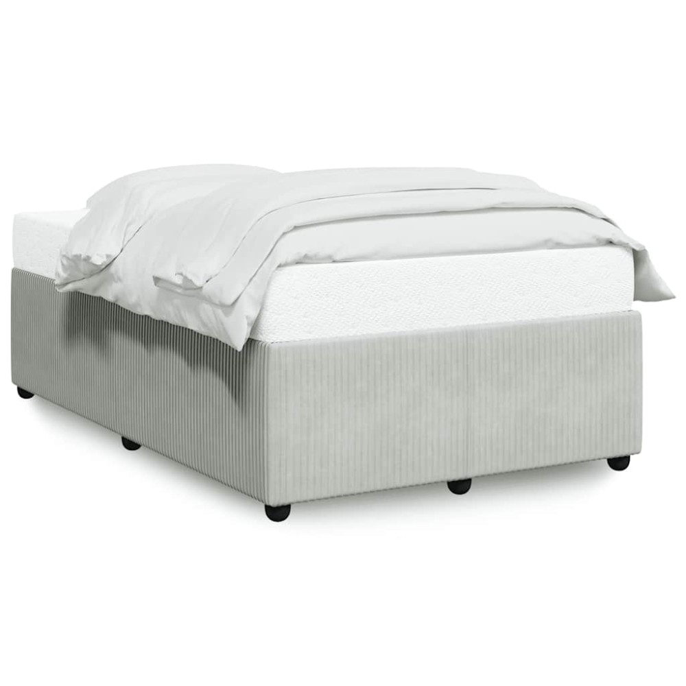 vidaXL Cadru de de pat fără saltea Gri deschis 120x190 cm catifea