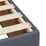 vidaXL Cadru de pat fără saltea Gri închis 120x190 cm catifea