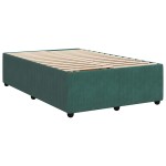 vidaXL Cadru de pat fără saltea verde închis 120x190 cm catifea