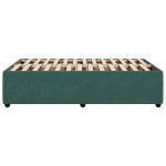 vidaXL Cadru de pat fără saltea verde închis 120x190 cm catifea