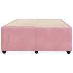 vidaXL Cadru de pat fără saltea roz 120x190 cm catifea vidaXL Cadru de pat fără saltea roz 120x190 cm catifea