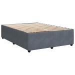 vidaXL Cadru de pat fără saltea, gri închis, 140x190 cm, catifea