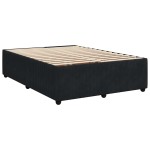 vidaXL Cadru de pat fără saltea, negru, 140x190 cm, catifea vidaXL Cadru de pat fără saltea, negru, 140x190 cm, catifea