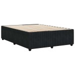 vidaXL Cadru de pat fără saltea, negru, 140x190 cm, catifea vidaXL Cadru de pat fără saltea, negru, 140x190 cm, catifea