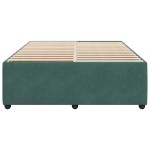 vidaXL Cadru de pat fără saltea, verde închis, 140x190 cm, catifea vidaXL Cadru de pat fără saltea, verde închis, 140x190 cm, catifea