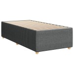 vidaXL Cadru de pat de o persoană, gri închis, textil
