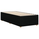 vidaXL Cadru de pat de o persoană, negru, textil