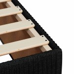 vidaXL Cadru de pat de o persoană, negru, textil