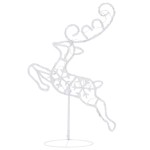 vidaXL Reni și sanie de Crăciun, colorat, 260x21x87 cm, acril