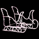 vidaXL Decorațiune de Crăciun reni și sanie 160 LED-uri 130 cm acril