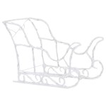 vidaXL Decorațiune de Crăciun cu reni și sanie, 280x28x55, acril