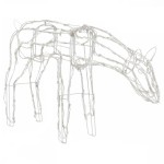 vidaXL Instalație de lumini de Crăciun cu reni, 3 piese, 229 LED-uri