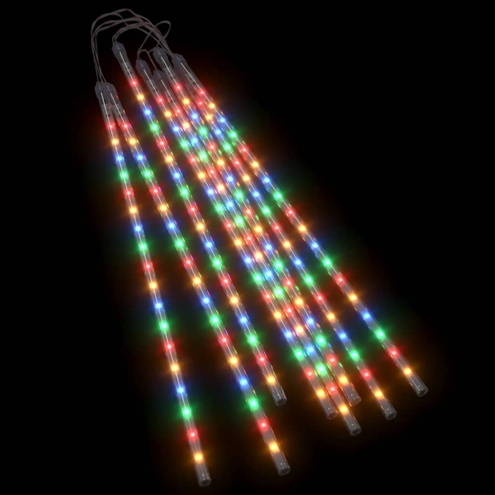vidaXL Lumini de meteoriți 8 buc. colorat 50 cm 288 LED-uri int./ext.