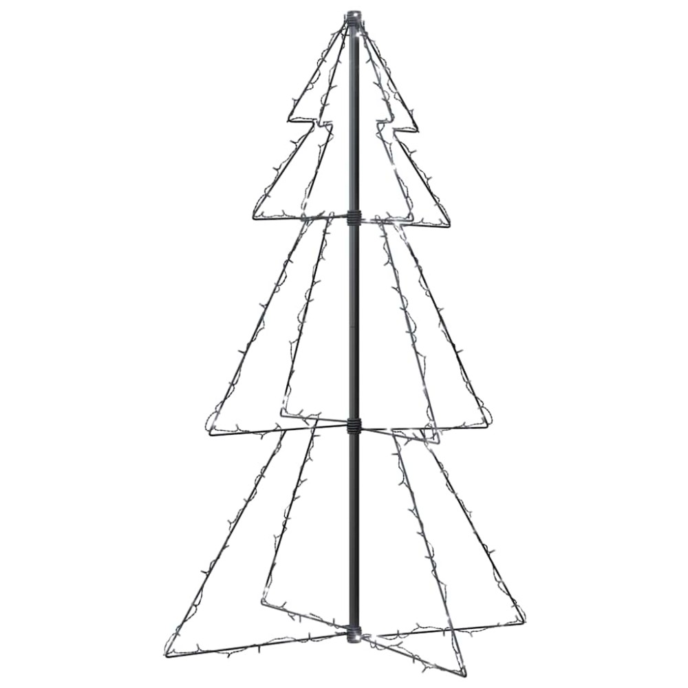 vidaXL Brad Crăciun conic, 78x120 cm, 160 LED-uri, interior & exterior