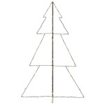 vidaXL Brad Crăciun conic 240 LED-uri, 118x180 cm, interior & exterior