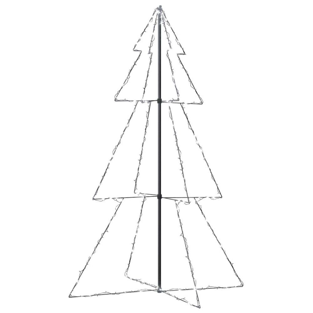 vidaXL Brad Crăciun conic 240 LED-uri, 118x180 cm, interior & exterior