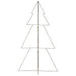 vidaXL Brad Crăciun conic, 300 LED-uri, 120x220 cm, interior&exterior
