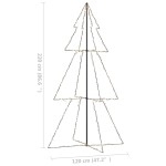 vidaXL Brad Crăciun conic, 300 LED-uri, 120x220 cm, interior&exterior