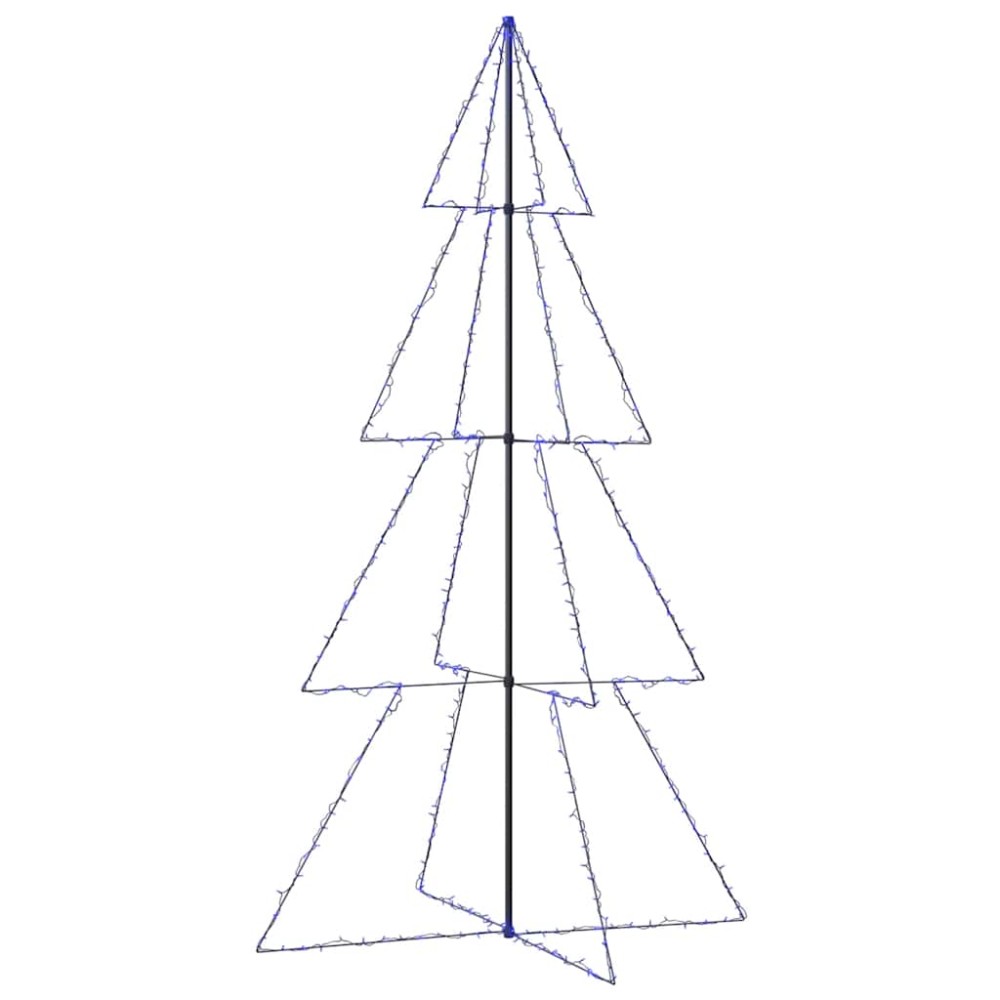 vidaXL Brad Crăciun conic 360 LED-uri, 143x250 cm, interior & exterior