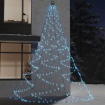 vidaXL Brad perete cârlig metalic 720LED alb rece 5m interior/exterior vidaXL Brad perete cârlig metalic 720LED alb rece 5m interior/exterior