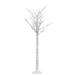 vidaXL Pom de Crăciun, 140 LED-uri, alb cald, 1,5 m, salcie, int./ext.