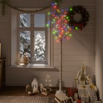 vidaXL Pom Crăciun 180 LED-uri colorat 1,8 m salcie interior/exterior