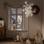 vidaXL Pom Crăciun 200 LED-uri alb rece 2,2 m salcie interior/exterior vidaXL Pom Crăciun 200 LED-uri alb rece 2,2 m salcie interior/exterior