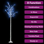 vidaXL Pom Crăciun 200 LED-uri albastru 2,2 m salcie interior/exterior vidaXL Pom Crăciun 200 LED-uri albastru 2,2 m salcie interior/exterior