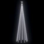 vidaXL Decorațiune brad Crăciun conic 752 LED-uri alb rece 160x500 cm vidaXL Decorațiune brad Crăciun conic 752 LED-uri alb rece 160x500 cm