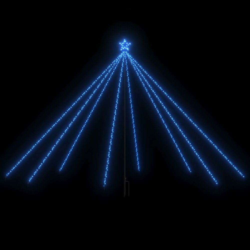 vidaXL Pom de Crăciun LED Interioară Exterior 576LED-uri Albastru 3,6m