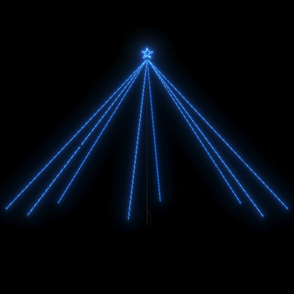 vidaXL Pom de Crăciun LED Interior Exterior 800 LED-uri Albastru 5 m