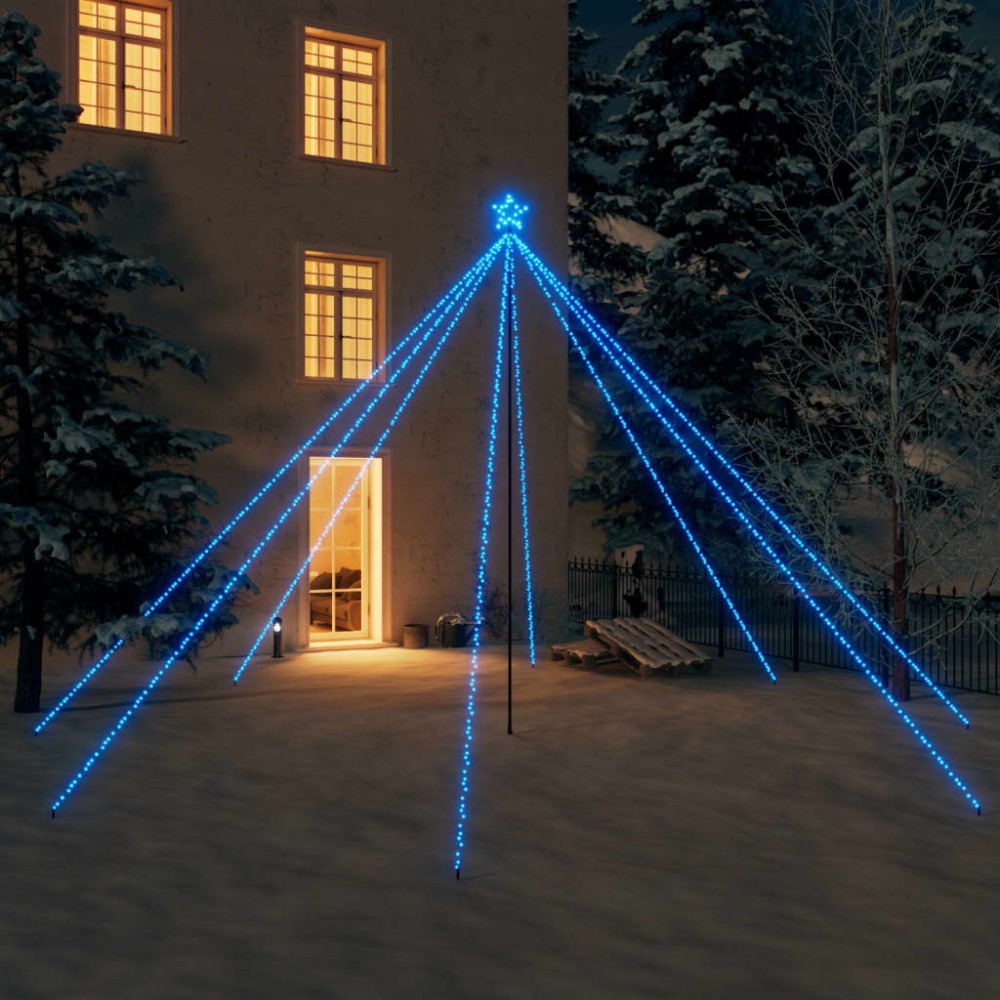 vidaXL Pom de Crăciun LED Interior Exterior 800 LED-uri Albastru 5 m
