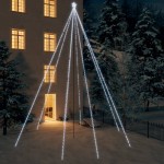 vidaXL Pom de Crăciun LED Interior Exterior 1300 LED-uri Alb Rece 8 m vidaXL Pom de Crăciun LED Interior Exterior 1300 LED-uri Alb Rece 8 m