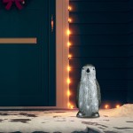 vidaXL Figurină pinguin de Crăciun cu LED 30cm acril interior/exterior vidaXL Figurină pinguin de Crăciun cu LED 30cm acril interior/exterior