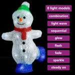 vidaXL Figurină om zăpadă Crăciun LED acrilic 30cm interior/exterior vidaXL Figurină om zăpadă Crăciun LED acrilic 30cm interior/exterior