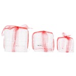 vidaXL Cutii cadou de Crăciun decorative, 3 buc., multicolor, acril