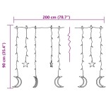 vidaXL Lumini lună și stele, 138 LED-uri, alb rece, cu telecomandă vidaXL Lumini lună și stele, 138 LED-uri, alb rece, cu telecomandă