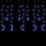 vidaXL Lumini lună și stele, 138 LED-uri, albastru, cu telecomandă vidaXL Lumini lună și stele, 138 LED-uri, albastru, cu telecomandă