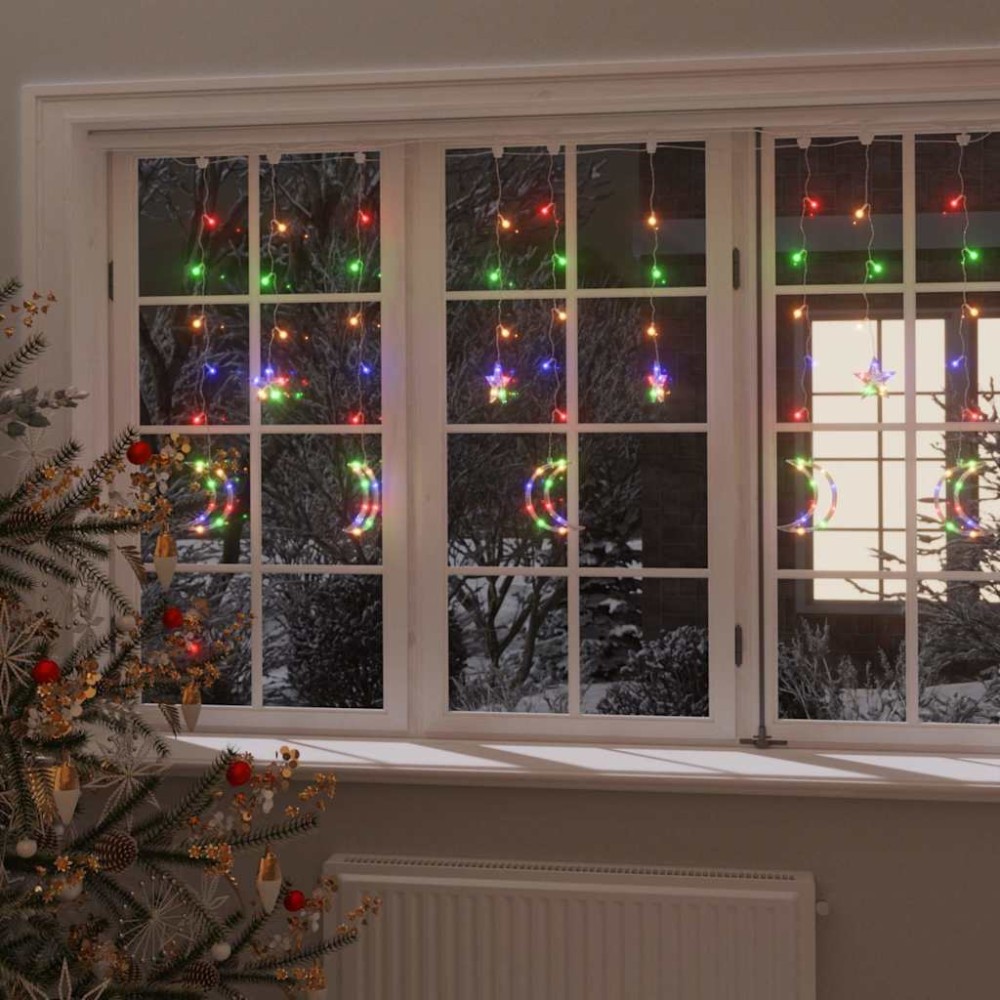 vidaXL Lumini lună și stele, 138 LED-uri, multicolor, cu telecomandă