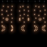 vidaXL Lumini lună și stele, 345 LED-uri, alb cald, cu telecomandă vidaXL Lumini lună și stele, 345 LED-uri, alb cald, cu telecomandă