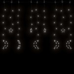 vidaXL Lumini lună și stele, 345 LED-uri, alb rece, cu telecomandă vidaXL Lumini lună și stele, 345 LED-uri, alb rece, cu telecomandă